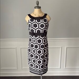 London Times Geometric Dress